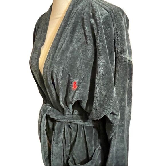 Polo Ralph Lauren Men’s Classic Navy Blue 100% Cotton Terry Long Sleeve Loungewe - Picture 8 of 14